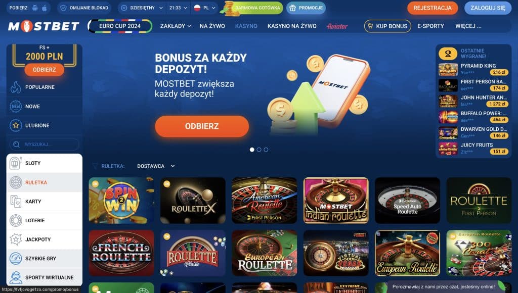 Mostbet Ruletka Online