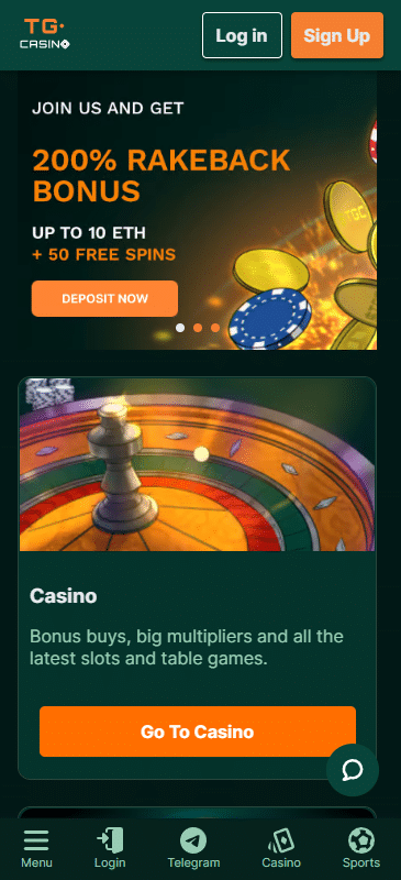 TG Casino kasyno Bitcoin