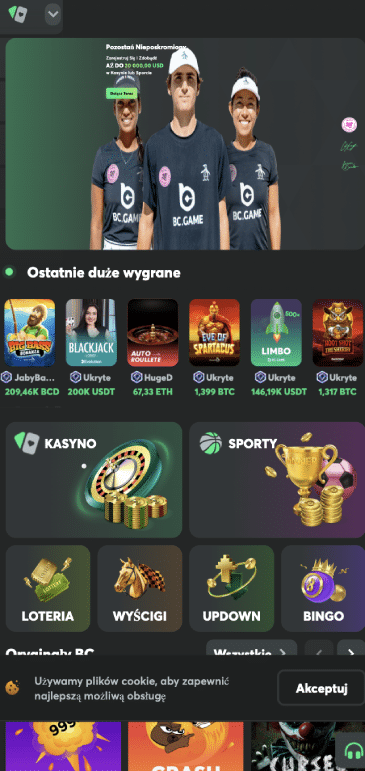 BC Game aplikacja mobilna