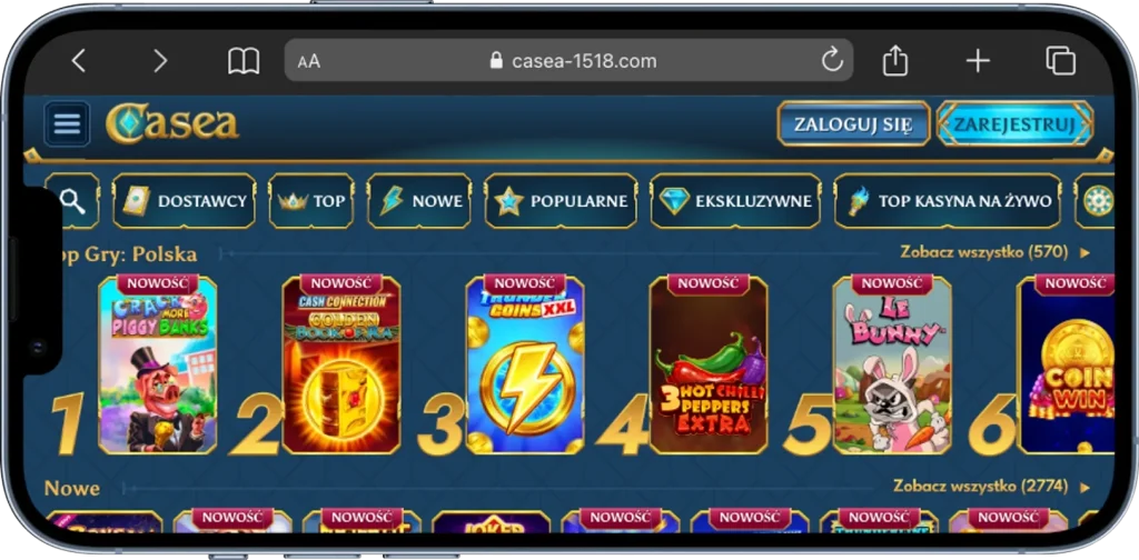 casea kasyno mobile horizontal Casea kasyno z polską wersją językową i bogatym lobby gier